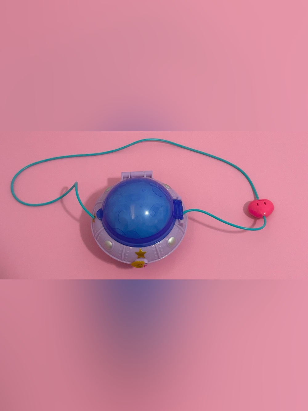 Mattel Polly Pocket Double Play Space Compact with a spaceship design.